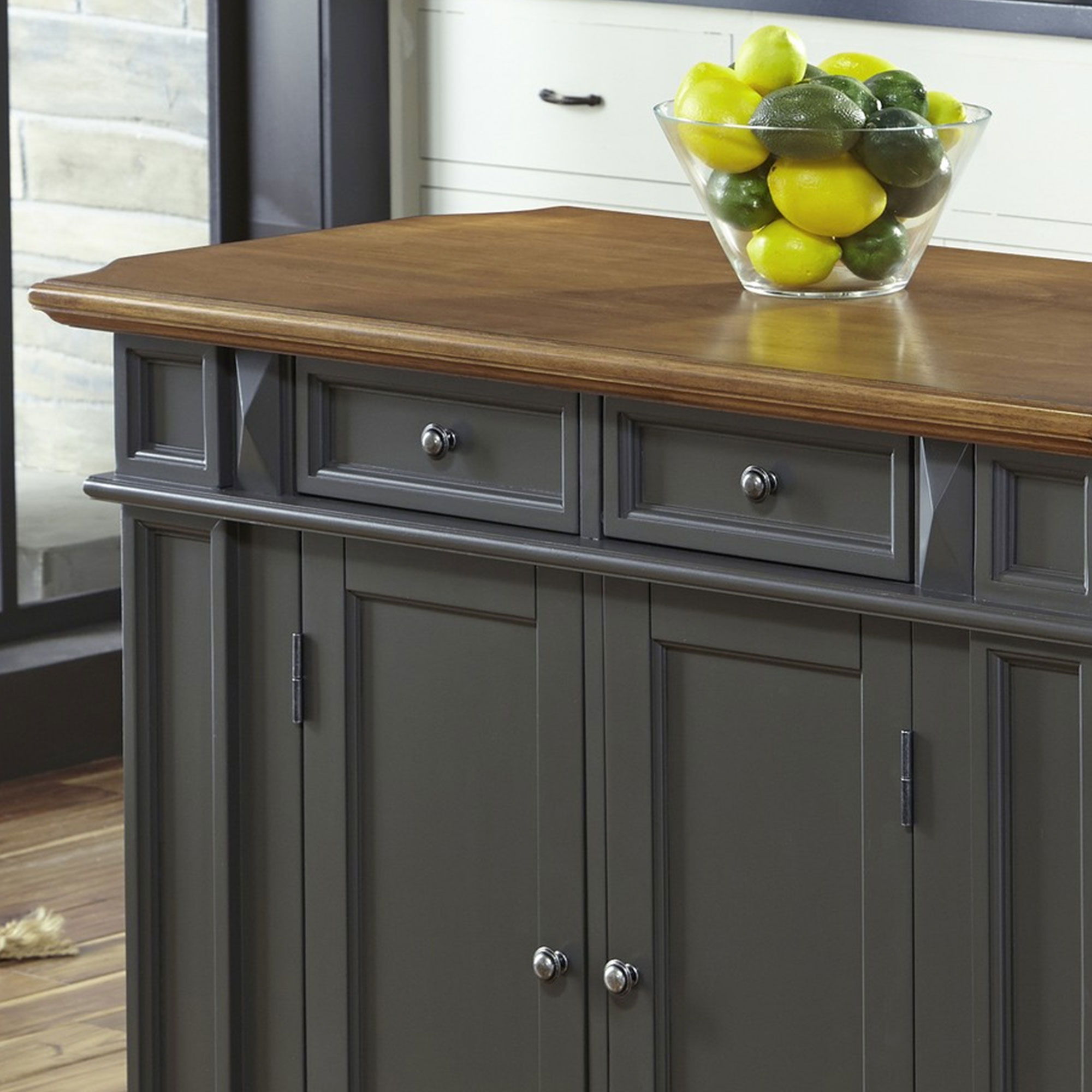 Montauk - Kitchen Island - Wood - Dark Gray - Premium Islands & Carts from Homestyles - Just $3084.98! Shop now at brett interiors