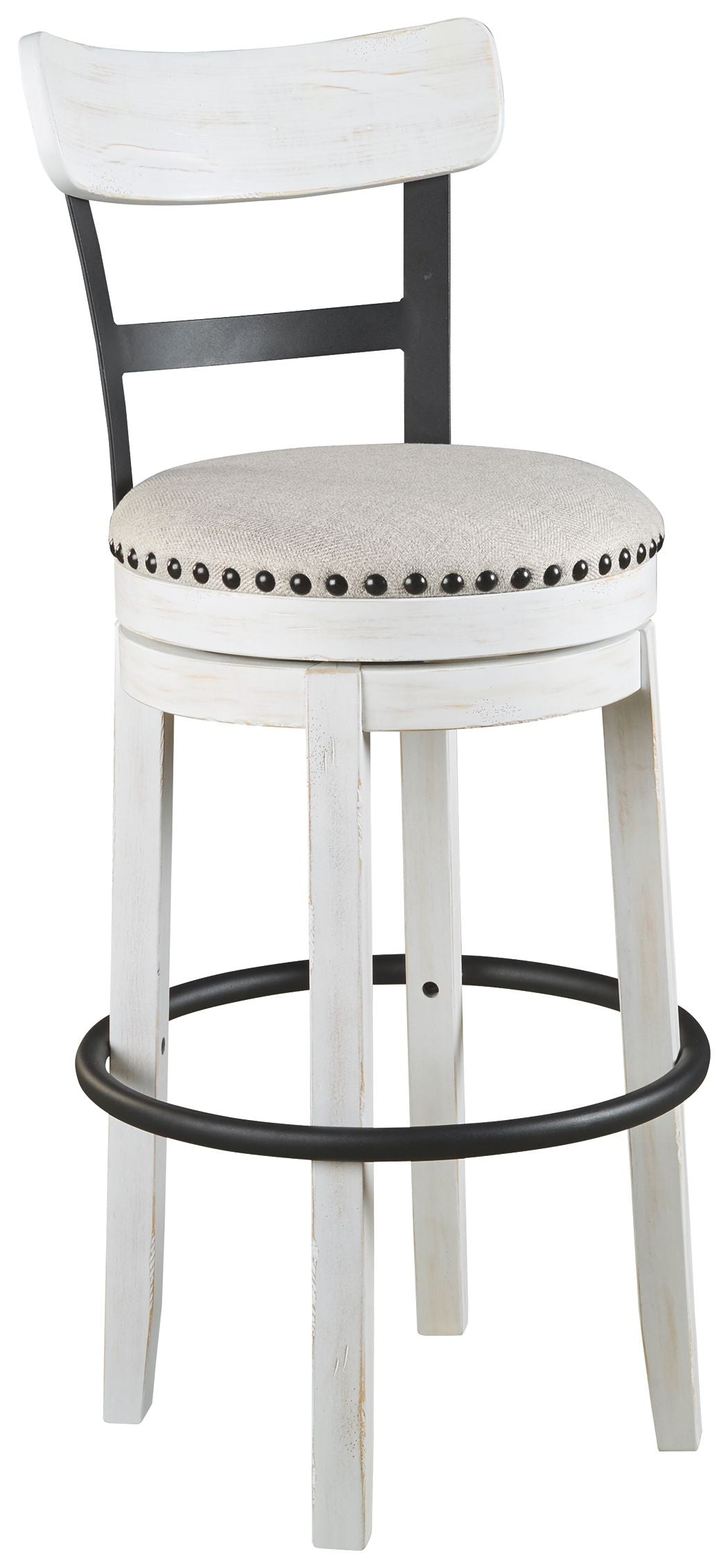 Valebeck -  Tall Upholstered Swivel Barstool - Premium Bar Height (28"-30") from Signature Design by Ashley® - Just $254.10! Shop now at brett interiors