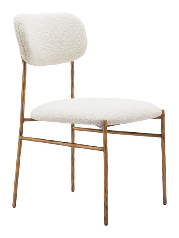 Sydhavnen - Dining Chair - Cream / Gold - Premium Side Chairs from Zuo Modern - Just $1250! Shop now at brett interiors