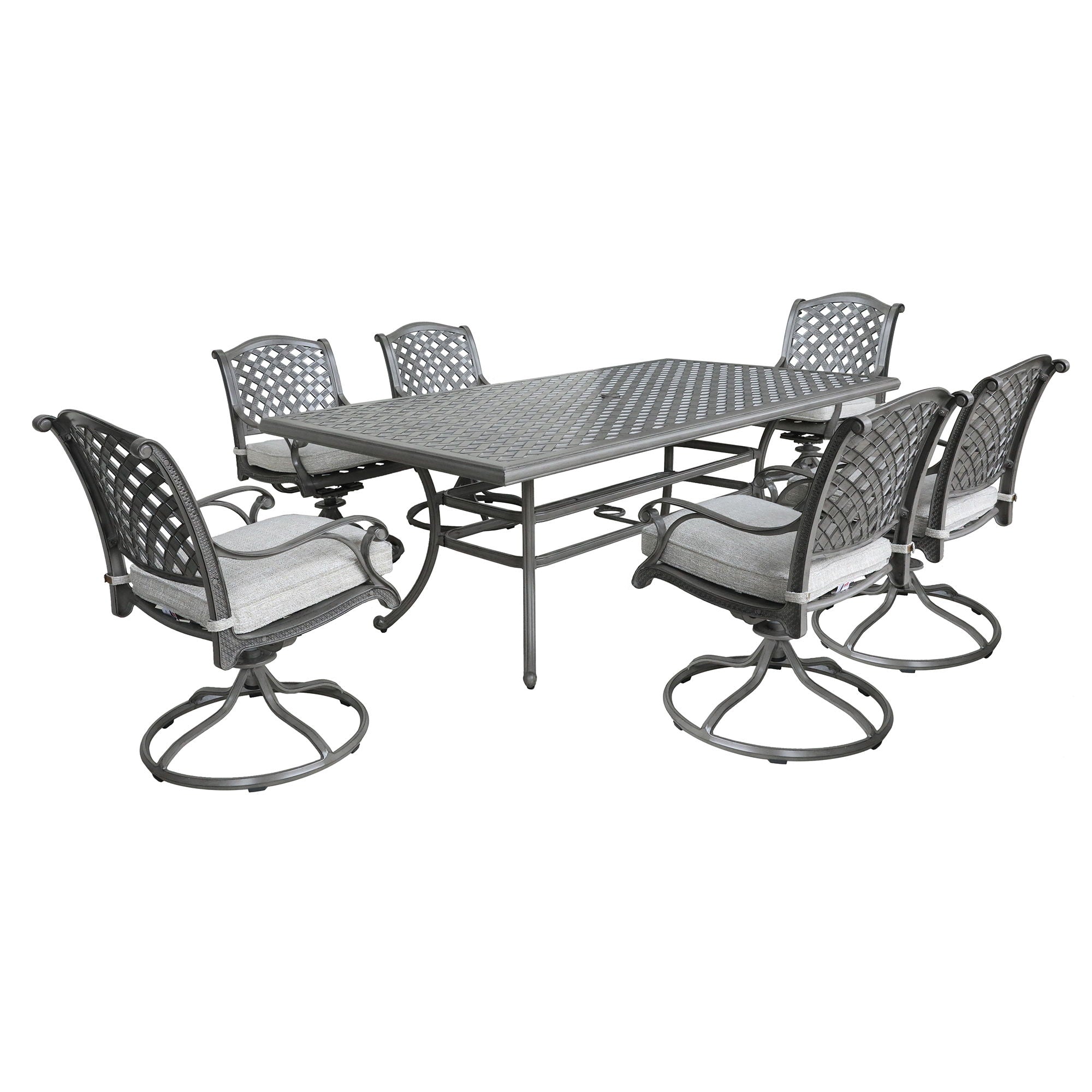 Outdoor Aluminum Dining Set With Cushion - Premium 5 Piece Outdoor Sets from Gather Craft - Just $2368! Shop now at brett interiors