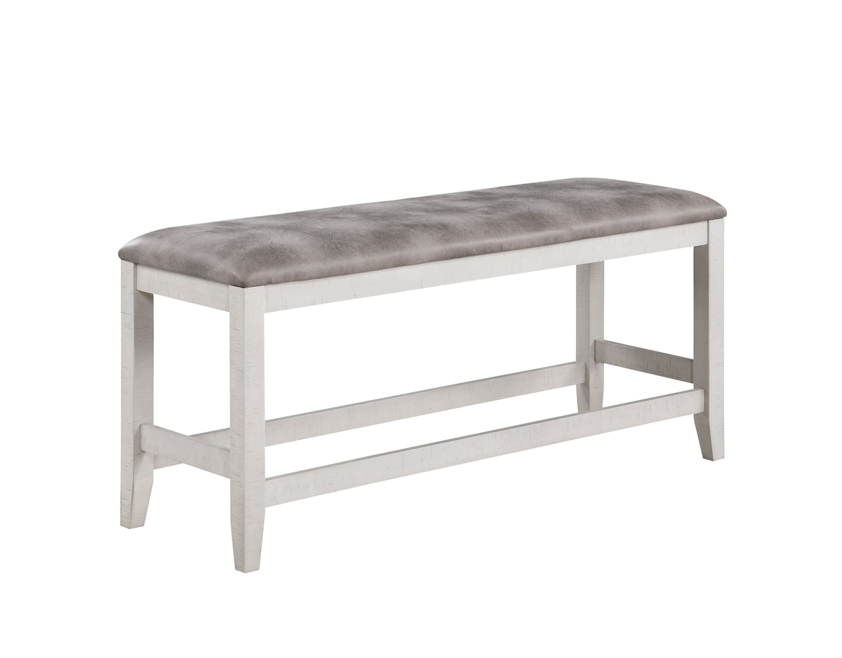 Richland - Counter Ht Bench - White - Premium Counter Benches from New Classic - Just $200! Shop now at brett interiors