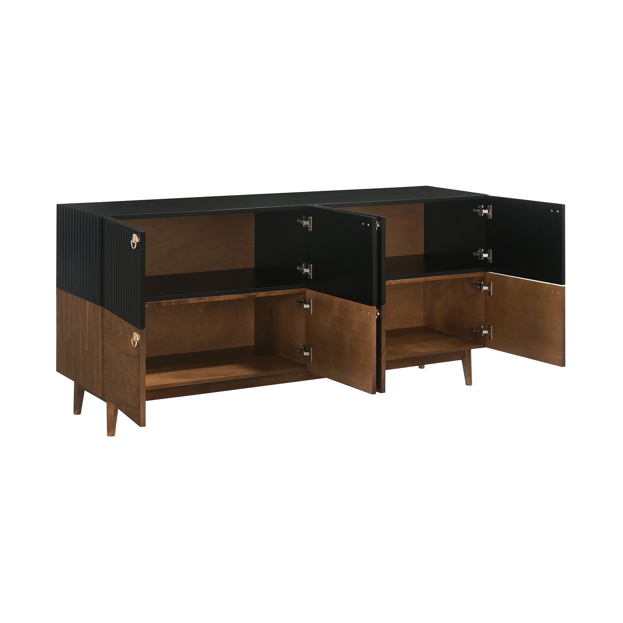 Amigo - Veneer Buffet - Black / Walnut - Premium Buffets from Armen Living - Just $1240! Shop now at brett interiors