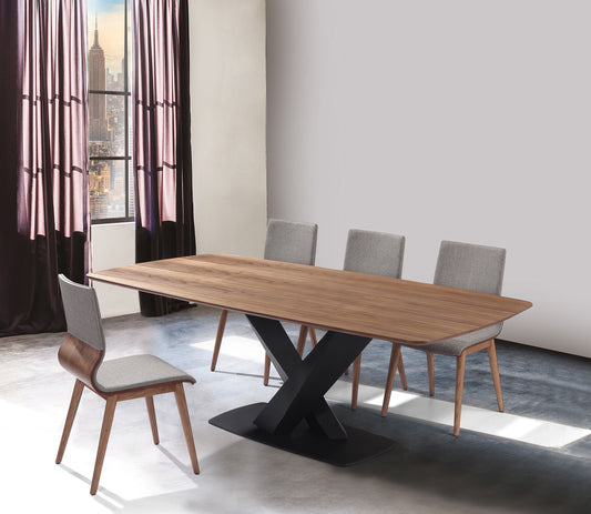 Everett - Mid-Century 5 Piece Dining Set - Walnut - Premium 5 Piece Dining Room Sets from Armen Living - Just $3417.50! Shop now at brett interiors