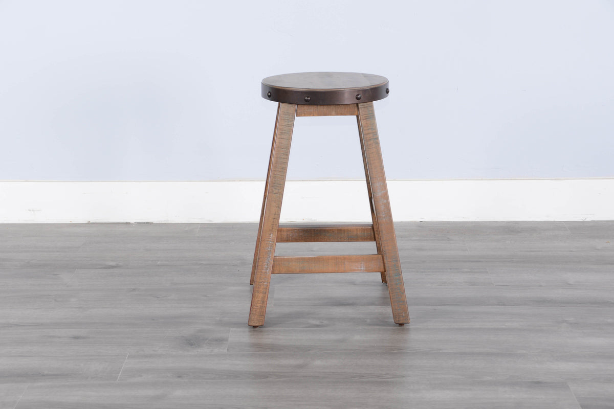 San Diego - 24"H Stool, Wood Seat - Dark Brown - Premium Chair Sets from Sunny Designs - Just $133! Shop now at brett interiors