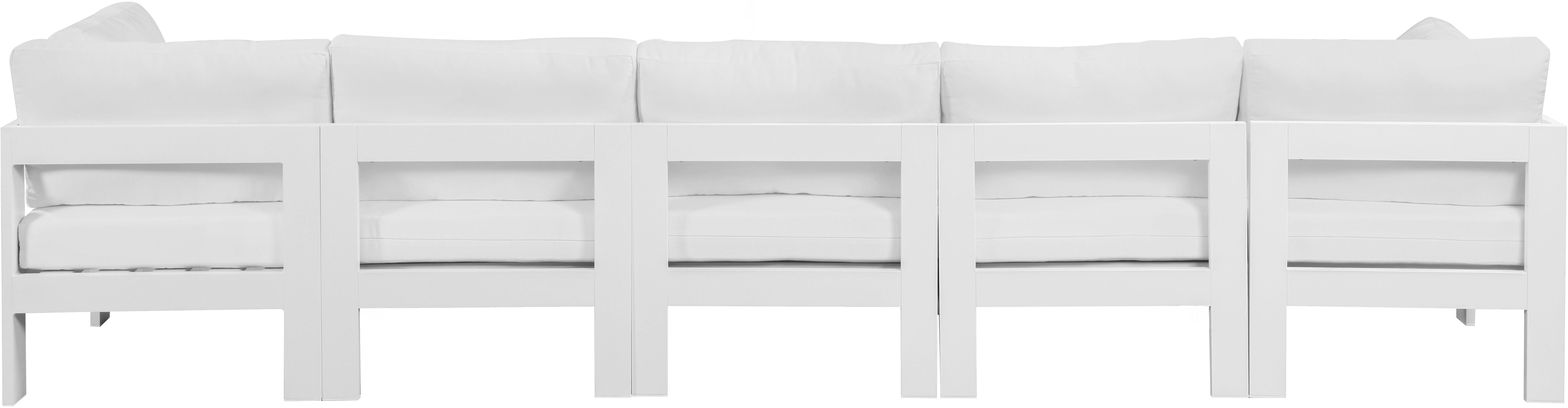 Nizuc - Outdoor Patio Modular Sofa - White - Premium Sofas from Meridian Furniture - Just $4512.50! Shop now at brett interiors