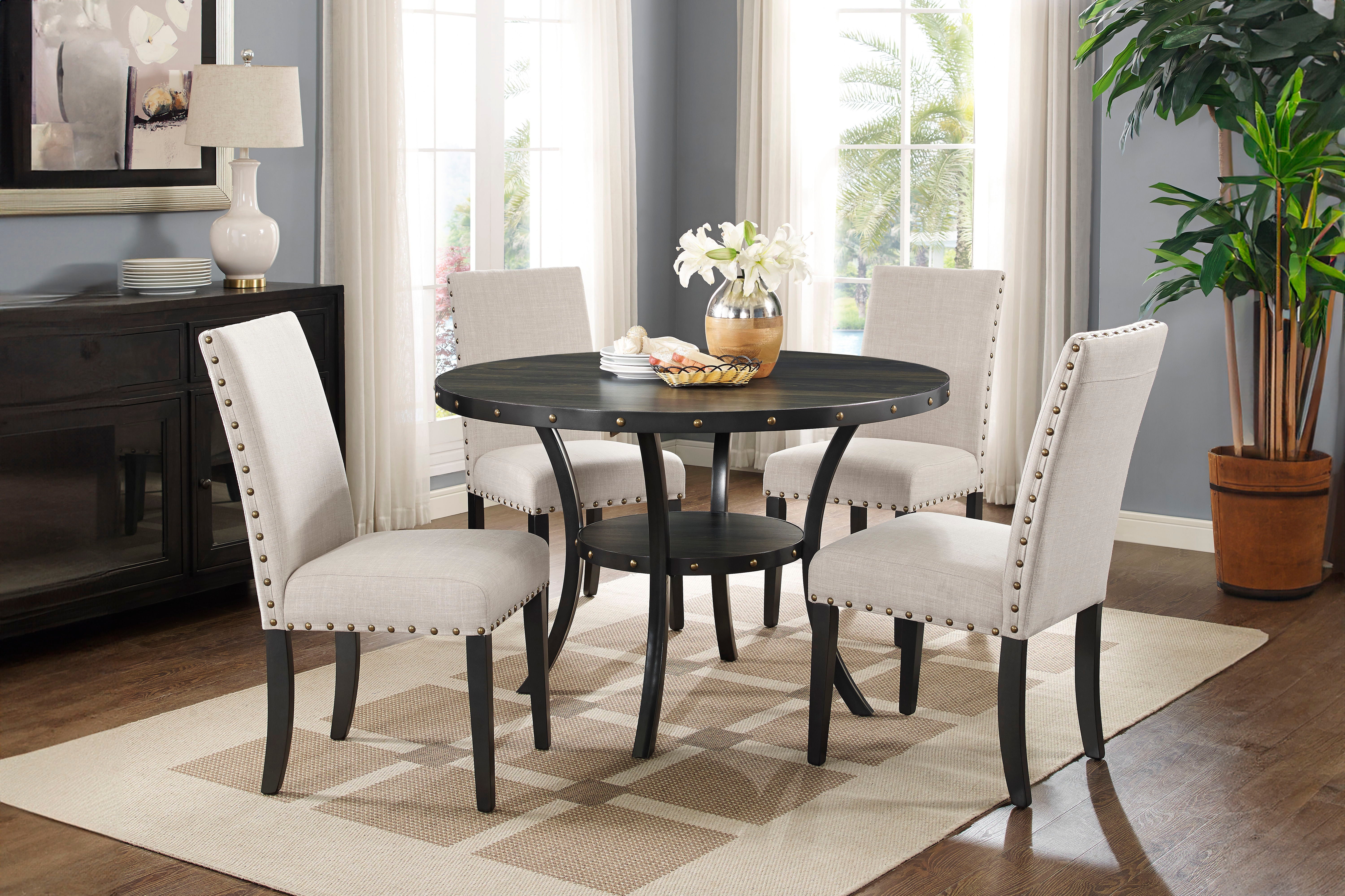 Crispin - Round Dining Table - Smoke - Wood - Premium Dining Tables from New Classic - Just $322.50! Shop now at brett interiors