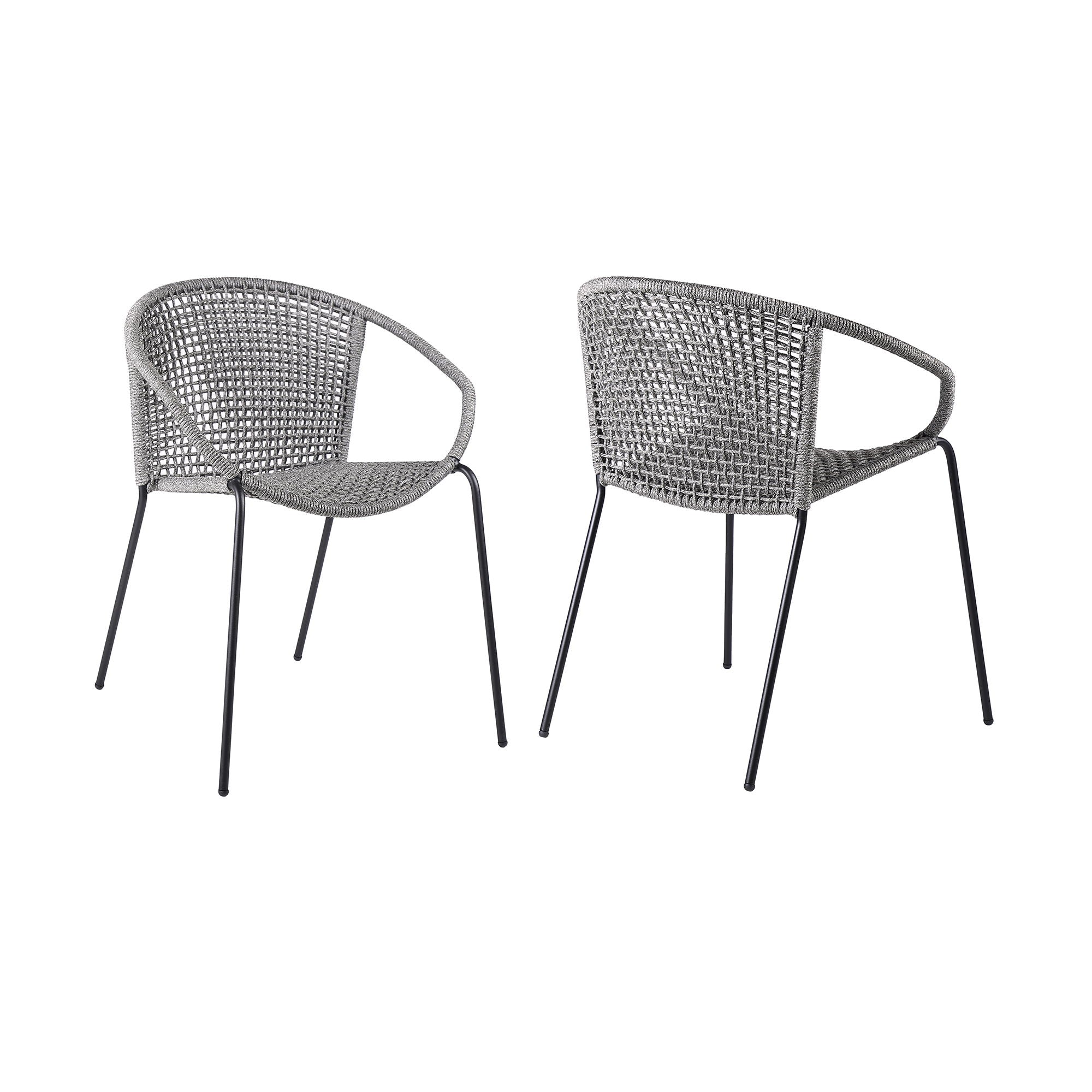 Snack - Indoor / Outdoor Stackable Steel Dining Chair (Set of 2) - Premium Chair Sets from Armen Living - Just $560! Shop now at brett interiors