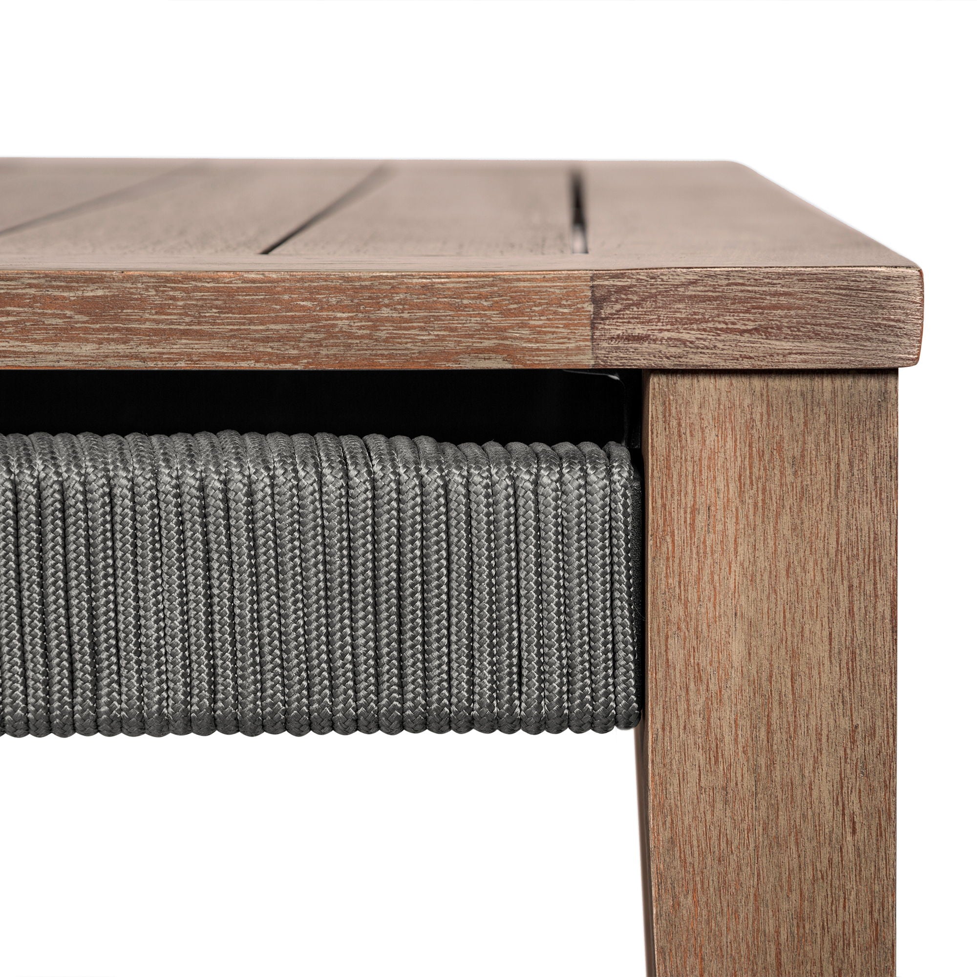 Orbit - Square Outdoor Patio Coffee Table - Weathered Eucalyptus - Premium Coffee Tables from Armen Living - Just $837.50! Shop now at brett interiors