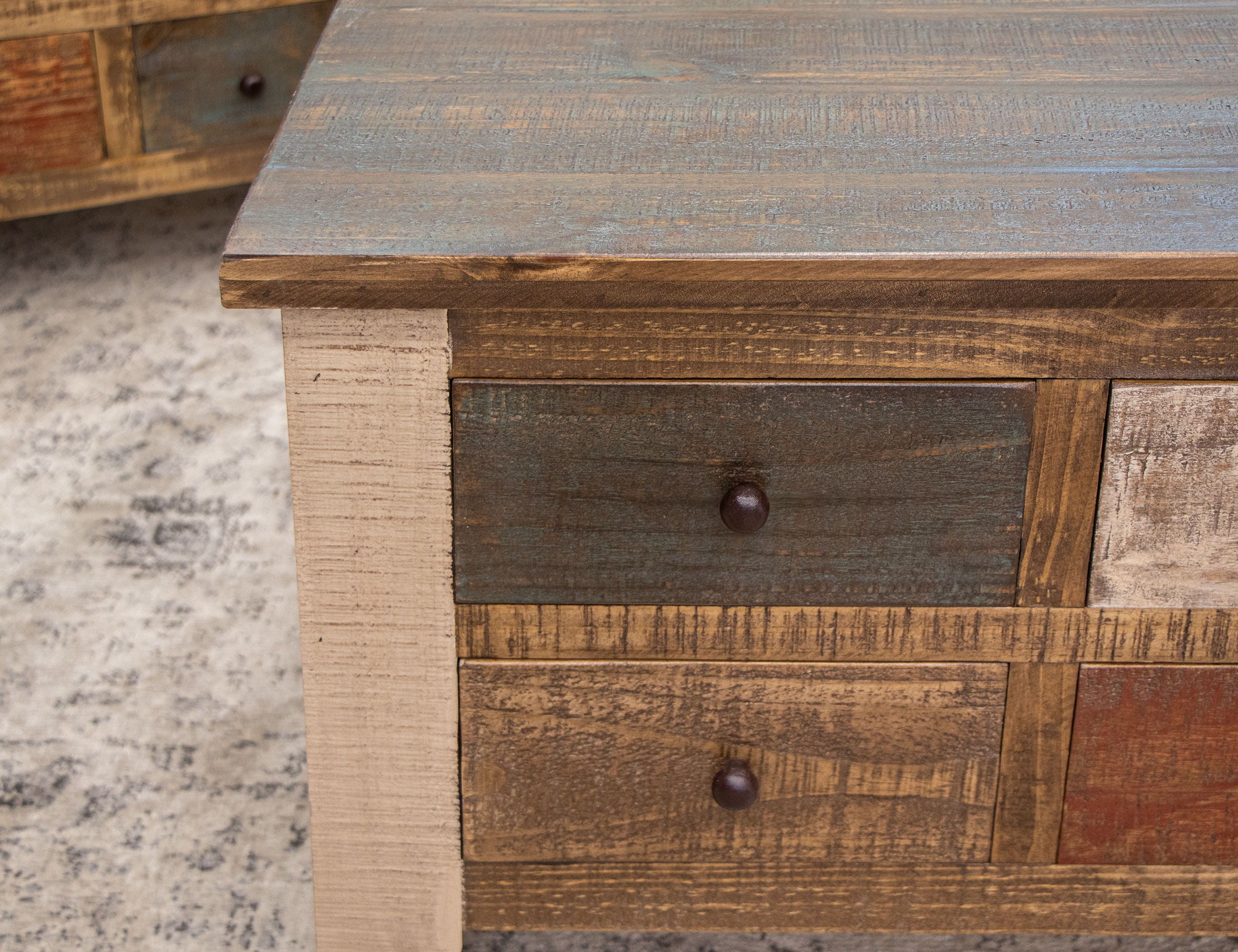 Antique - Multi-Drawer Table With 8 Drawers - Premium Cocktail Tables from International Furniture Direct - Just $672.50! Shop now at brett interiors