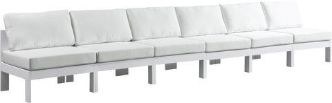 Nizuc - Outdoor Patio Modular Sofa Armless - White - Metal - Premium Sofas from Meridian Furniture - Just $5175! Shop now at brett interiors