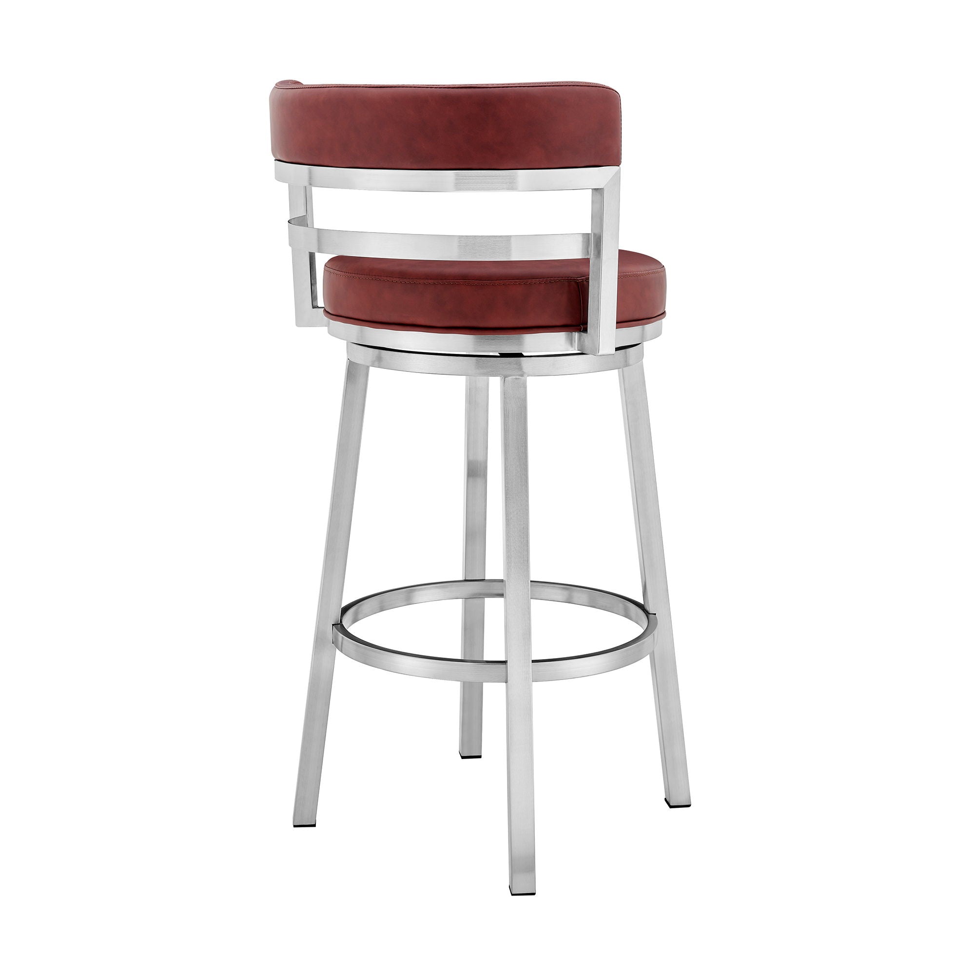 Madrid - Swivel Stainless Steel Bar Stool - Premium Counter Height (24"-27") from Armen Living - Just $415! Shop now at brett interiors