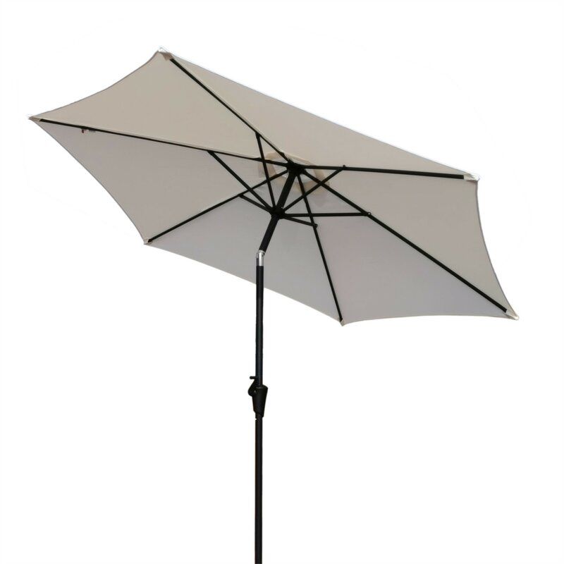 8.8' Outdoor Aluminum Patio Umbrella With 42 Pound Round Resin Umbrella Base - Premium Umbrellas & Canopies from Gather Craft - Just $213! Shop now at brett interiors