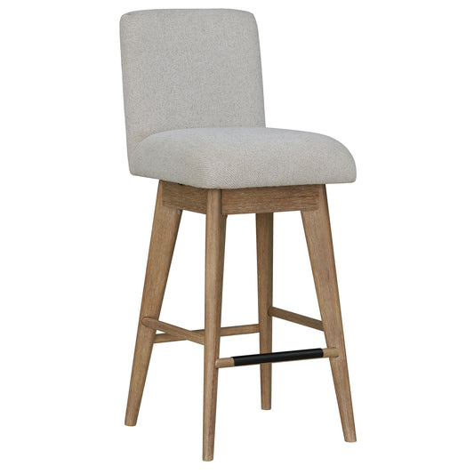 Escape - Dining Upholstered Swivel Barstool - Glazed Natural Oak Mirage Mist - Premium Bar Height (28"-30") from Parker House - Just $275! Shop now at brett interiors