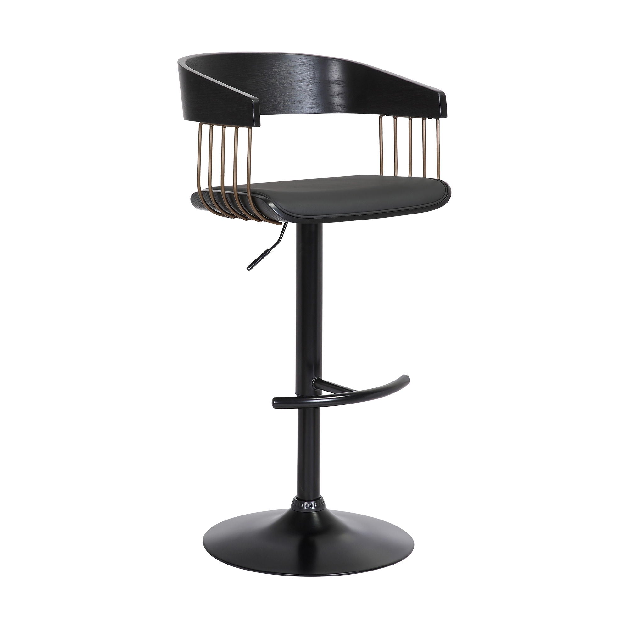 Larisa - Adjustable Wood Bar Stool - Premium Adjustable Height from Armen Living - Just $255! Shop now at brett interiors