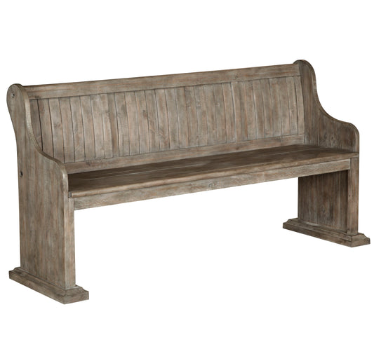 Tinley Park - Bench With Back - Dove Tail Grey - Premium Dining Benches from Magnussen Furniture - Just $725! Shop now at brett interiors