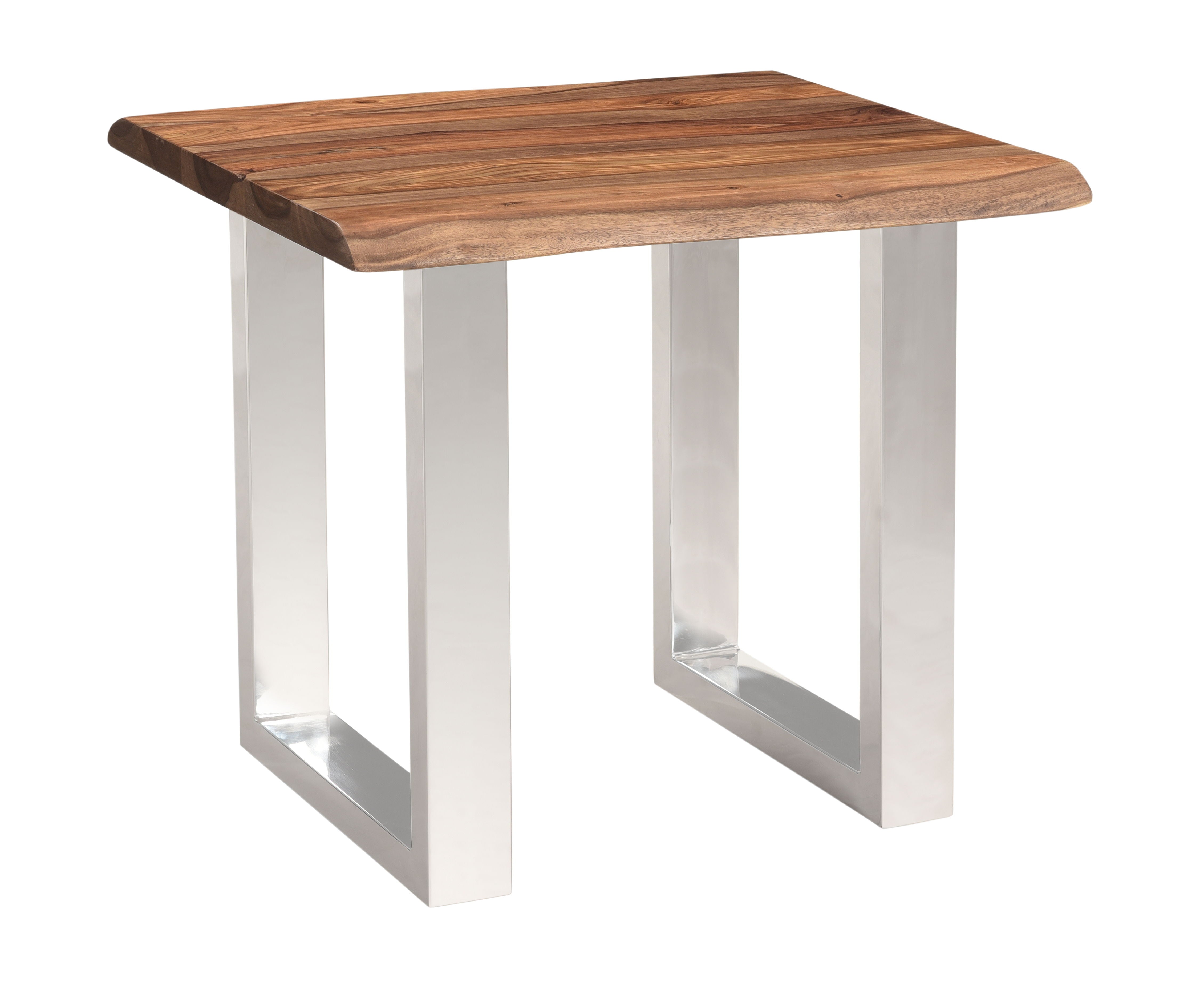 Brownstone 2.0 - Solid Wood Live Edge Topped Table With Chrome Legs - Premium Dining Tables from Coast2Coast Home - Just $1485! Shop now at brett interiors