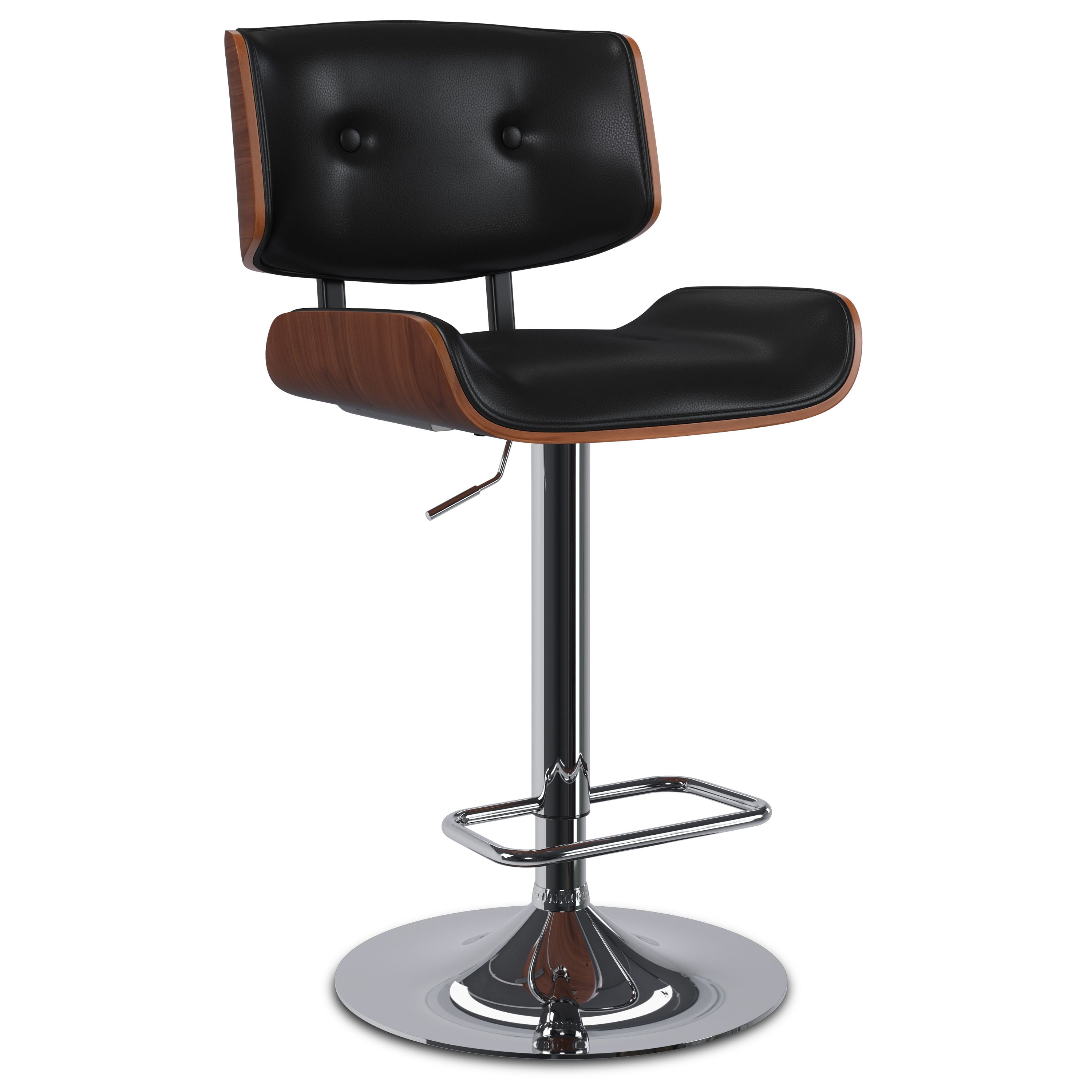 Holland - Adjustable Swivel Bar Stool - Black - Premium Bar Height (28"-30") from Simpli Home - Just $203! Shop now at brett interiors