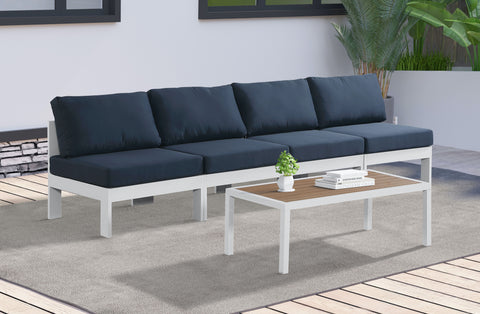 Nizuc - Outdoor Patio Modular Sofa 4 Seats - Navy - Premium Sofas from Meridian Furniture - Just $3450! Shop now at brett interiors