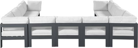 Nizuc - Outdoor Patio Modular Sectional 11 Piece - White - Premium Stationary Sectionals from Meridian Furniture - Just $9887.50! Shop now at brett interiors