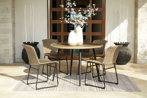 Amaris - Brown / Black - 5 Pc. - Dining Set - Premium 5 Piece Outdoor Sets from Signature Design by Ashley® - Just $895.13! Shop now at brett interiors