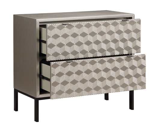 Tamara - Two Drawer Chest - Prism Gold / Black - Premium Accent Chests from Coast2Coast Home - Just $2475! Shop now at brett interiors