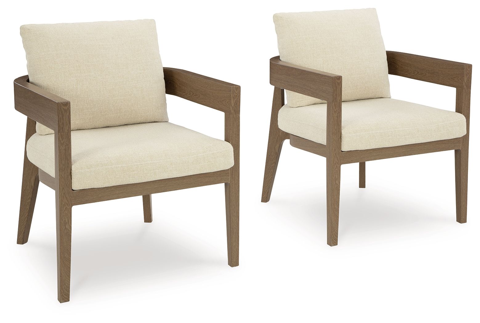 Serene Bay - Dark Brown / White - Arm Chair With Cushion (Set of 2) - Premium Chair Sets from Signature Design by Ashley® - Just $1264.73! Shop now at brett interiors