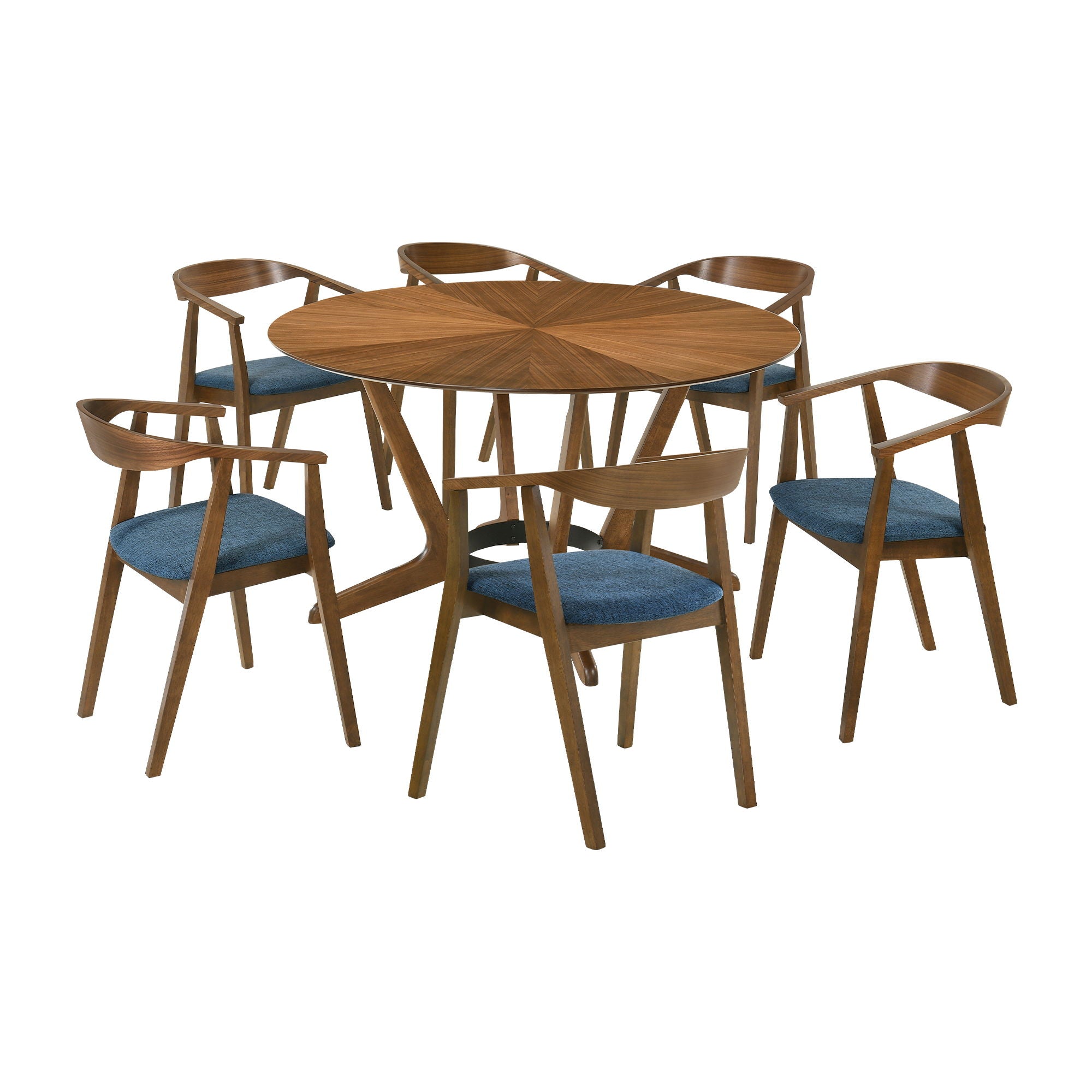 Santana - Round Dining Table Set - Premium 5 Piece Dining Room Sets from Armen Living - Just $1457.50! Shop now at brett interiors