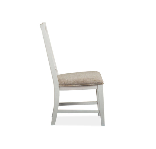 Heron Cove - Dining Side Chair With Upholstered Seat (Set of 2) - Chalk White - Premium Chair Sets from Magnussen Furniture - Just $580! Shop now at brett interiors