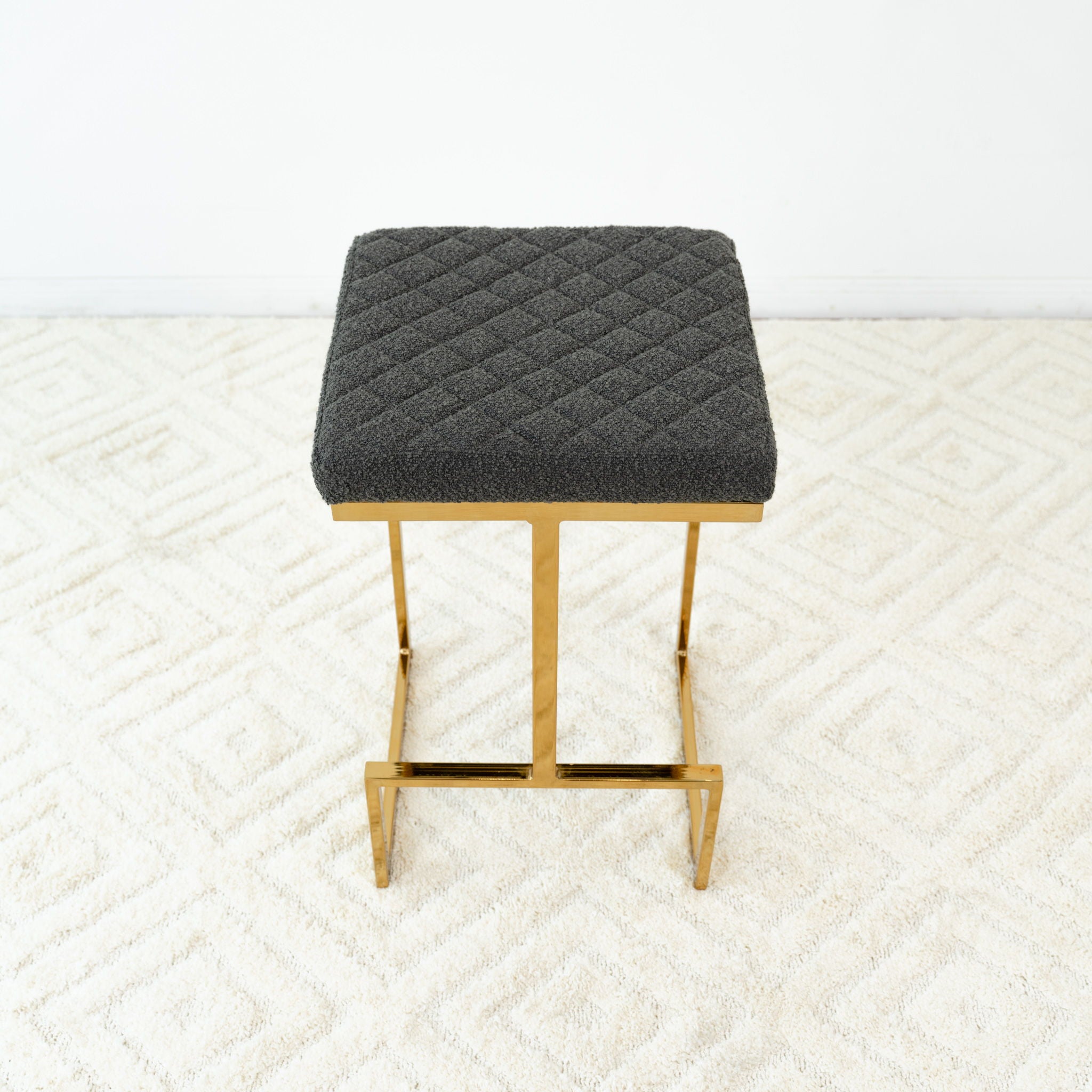 Joel - Mid Century Modern Luxury Upholstered Stool - Premium Counter Height (24"-27") from Ashcroft Furniture - Just $155! Shop now at brett interiors