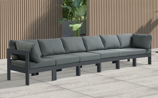 Nizuc - Outdoor Patio Modular Sofa With Frame - Grey - With Frame - Premium Sofas from Meridian Furniture - Just $5375! Shop now at brett interiors