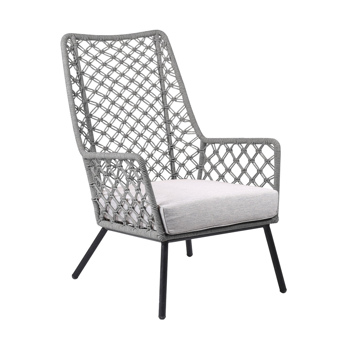 Marco - Indoor / Outdoor Steel Lounge Chair - Premium Arm Chairs from Armen Living - Just $697.50! Shop now at brett interiors