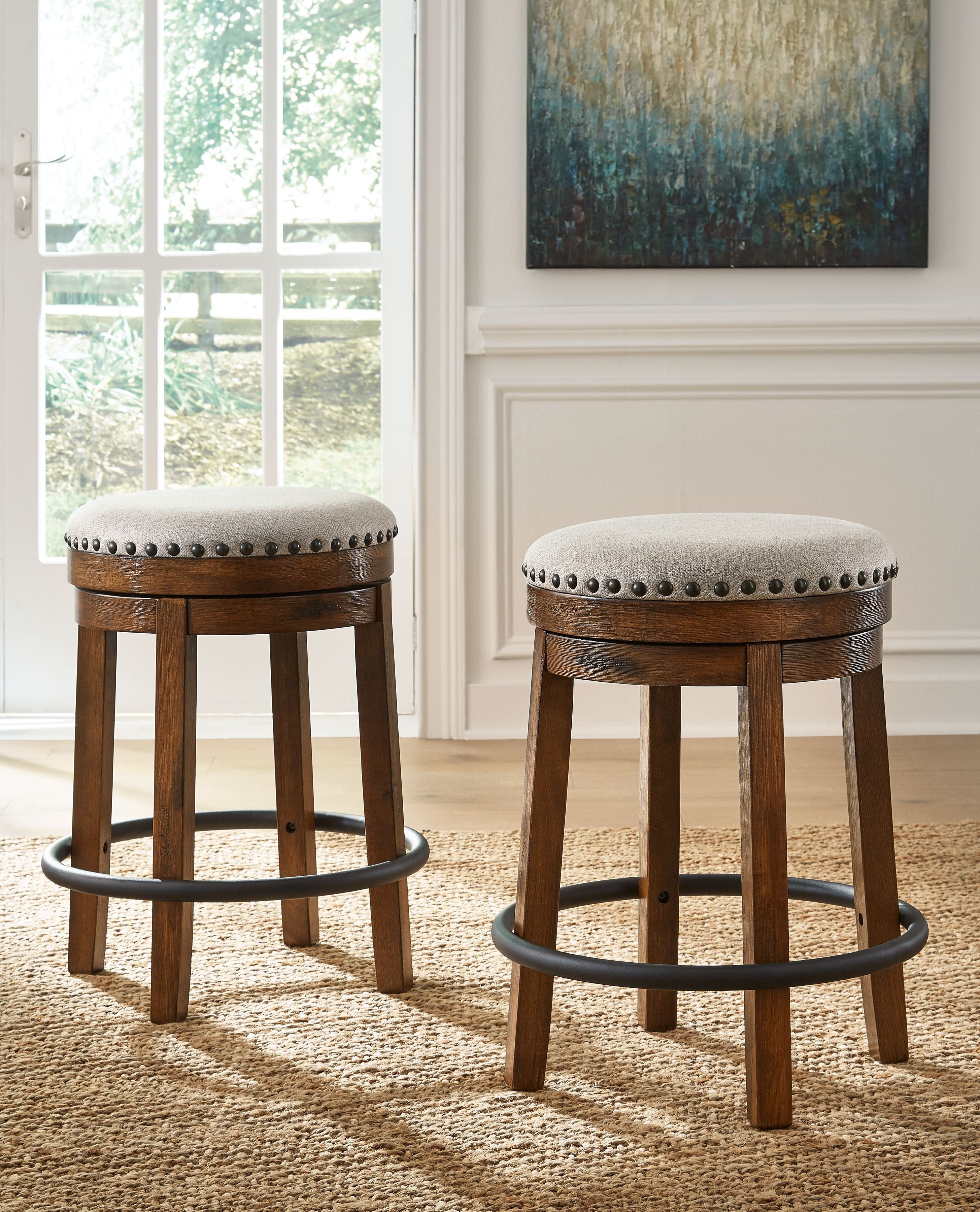 Valebeck - Upholstered Swivel Stool Signature Design by Ashley®