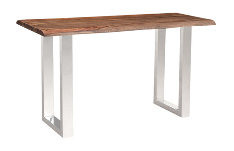 Brownstone 2.0 - Solid Wood Live Edge Topped Table With Chrome Legs - Premium Dining Tables from Coast2Coast Home - Just $1485! Shop now at brett interiors