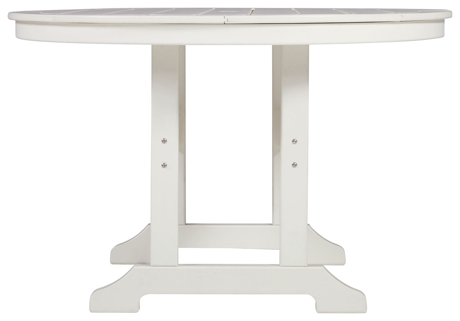 Crescent Luxe - White - Round Dining Table W/Umb Opt - Premium Dining Tables from Signature Design by Ashley® - Just $744.98! Shop now at brett interiors