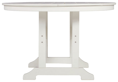 Crescent Luxe - White - Round Dining Table W/Umb Opt - Premium Dining Tables from Signature Design by Ashley® - Just $744.98! Shop now at brett interiors