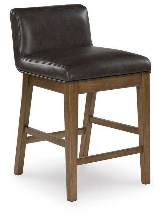 Cabalynn - Two-tone Brown - Upholstered Barstool (Set of 2) - Premium Stool Sets from Signature Design by Ashley® - Just $300.30! Shop now at brett interiors