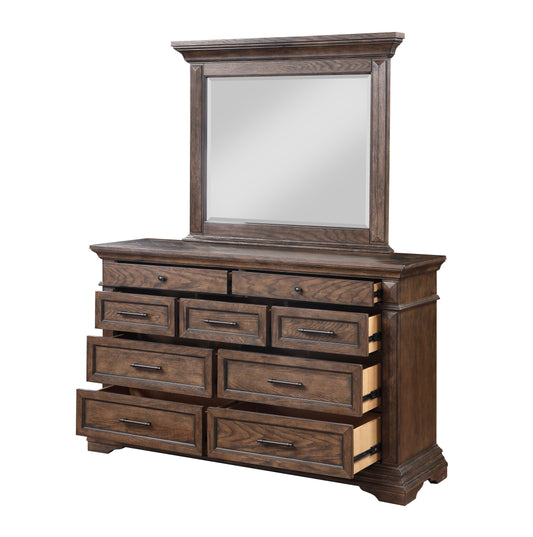 Mar Vista - Mirror - Walnut - Premium Bedroom Mirrors from New Classic - Just $250! Shop now at brett interiors