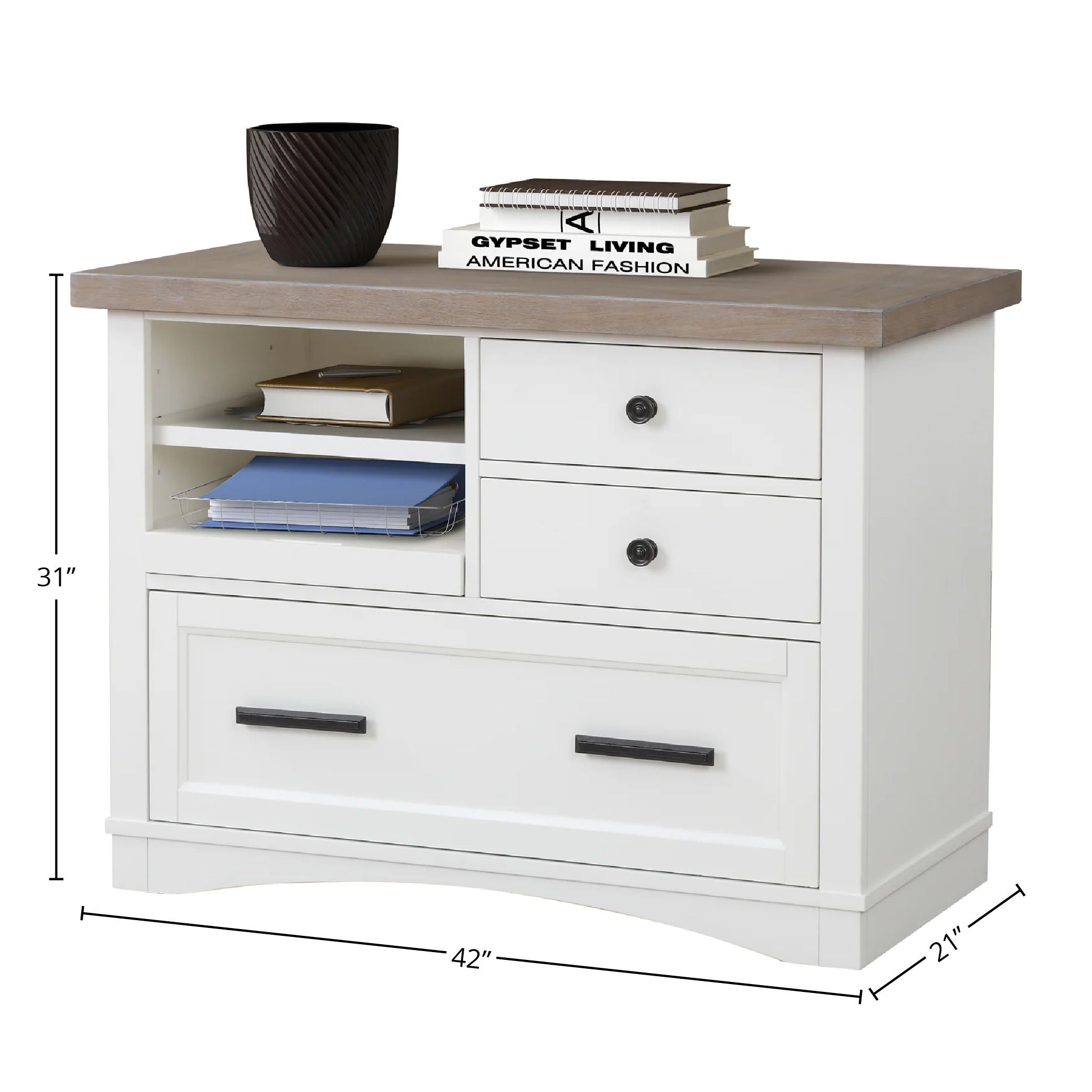 Americana Modern - Functional File with Power Center - Premium Filing Cabinets from Parker House - Just $822.50! Shop now at brett interiors