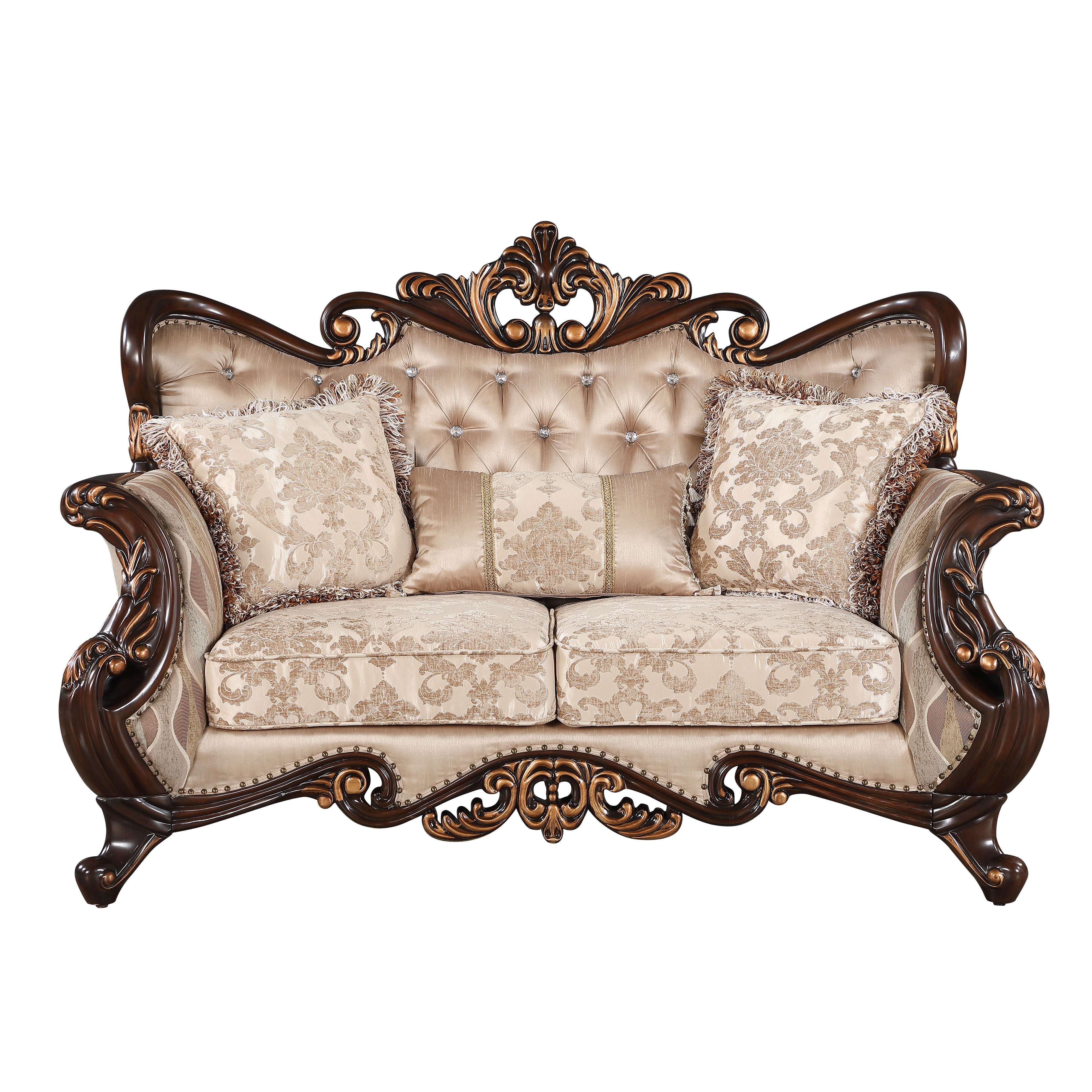 Constantine - Loveseat - Cherry - Premium Stationary Loveseats from New Classic - Just $1872.50! Shop now at brett interiors