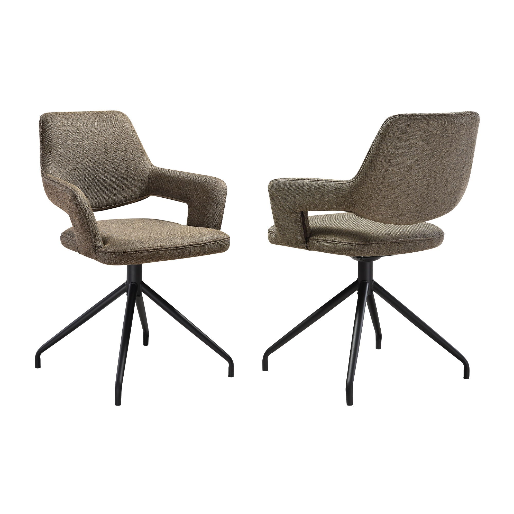 Penny - Swivel Upholstered Dining Chair (Set of 2) - Premium Chair Sets from Armen Living - Just $665! Shop now at brett interiors