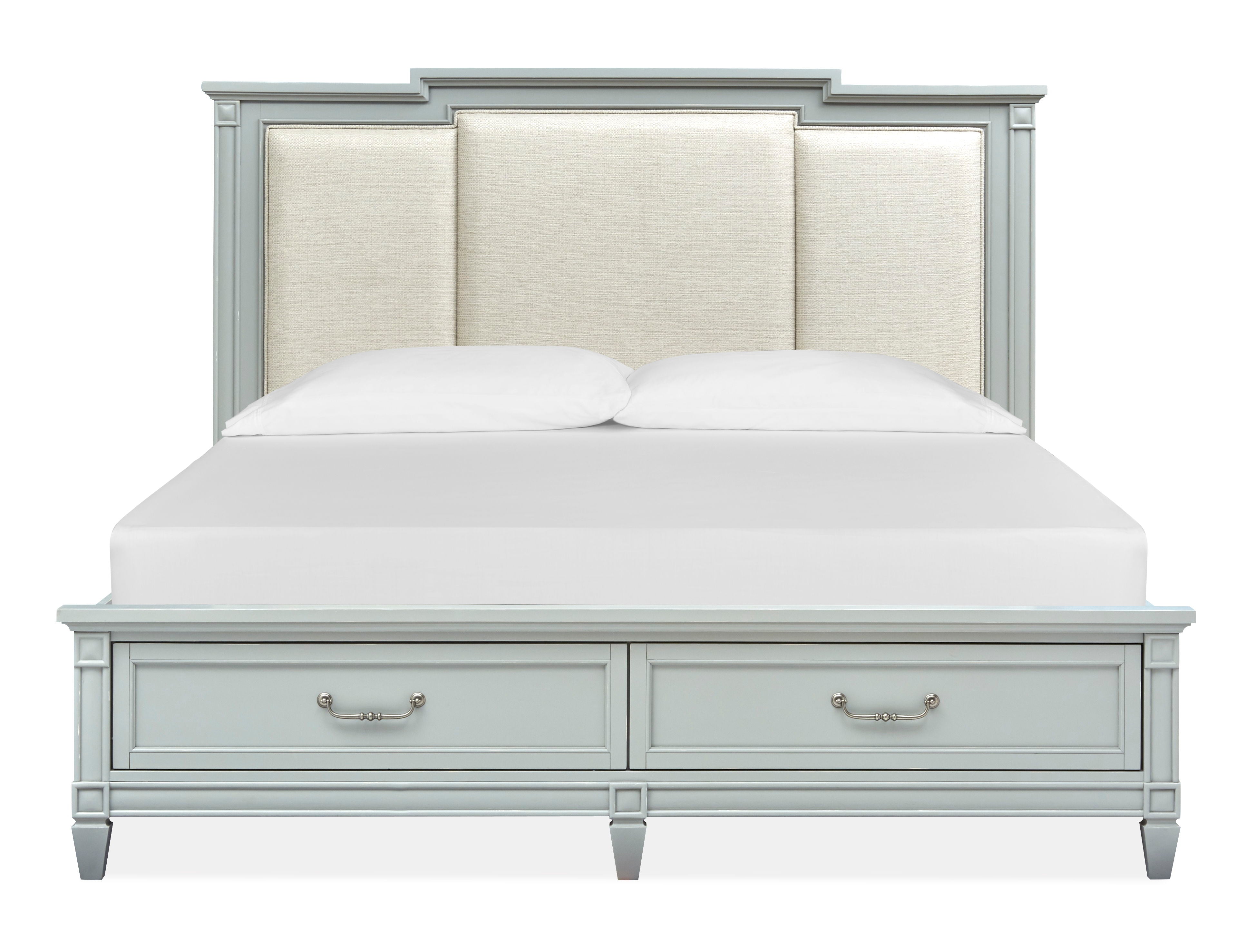 Glenbrook - Complete Panel Storage Bed With Upholstered Headboard - Premium Storage Beds from Magnussen Furniture - Just $1557! Shop now at brett interiors