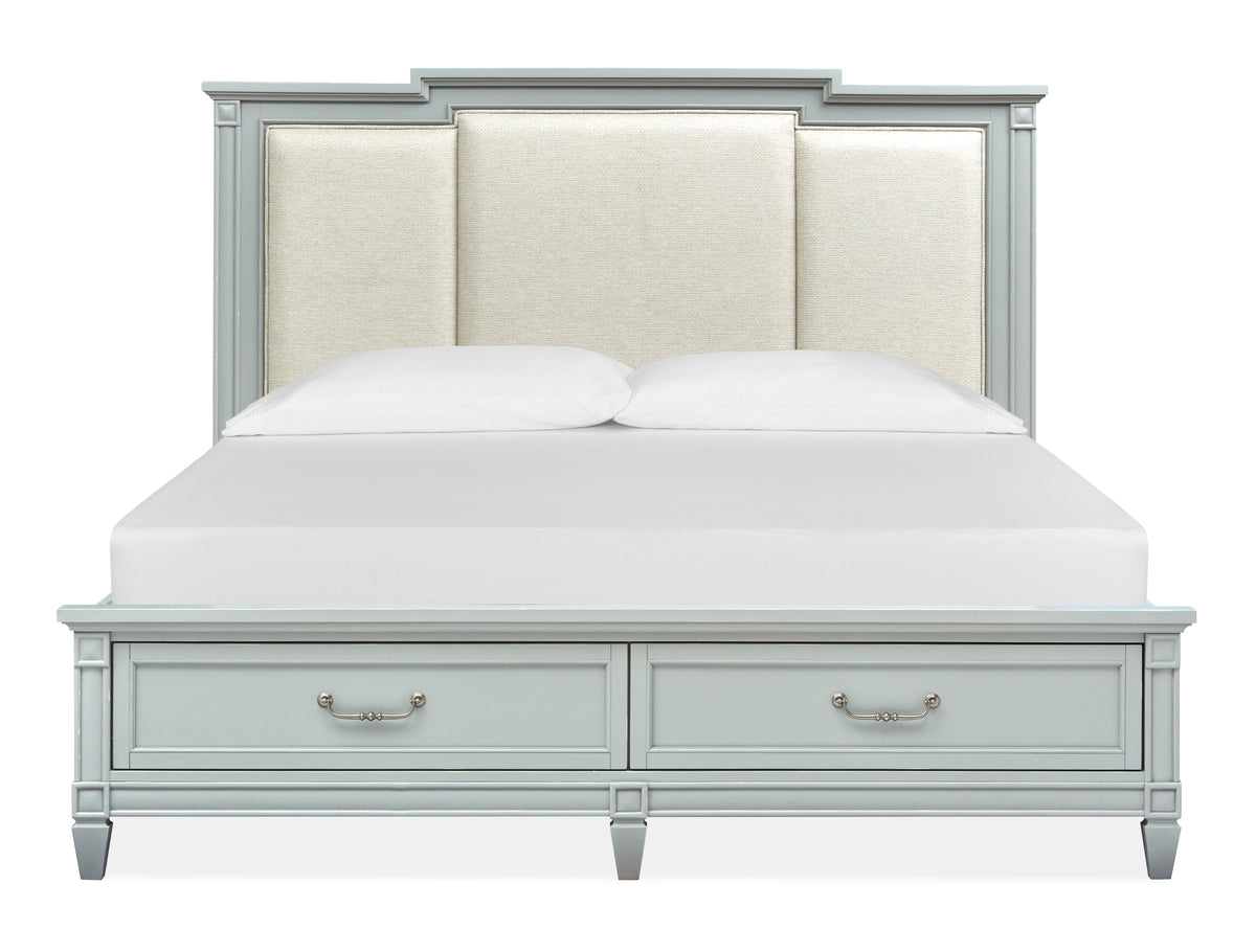 Glenbrook - Complete Panel Storage Bed With Upholstered Headboard - Premium Storage Beds from Magnussen Furniture - Just $1557! Shop now at brett interiors