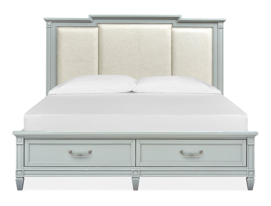 Glenbrook - Complete Panel Storage Bed With Upholstered Headboard - Premium Storage Beds from Magnussen Furniture - Just $1557! Shop now at brett interiors