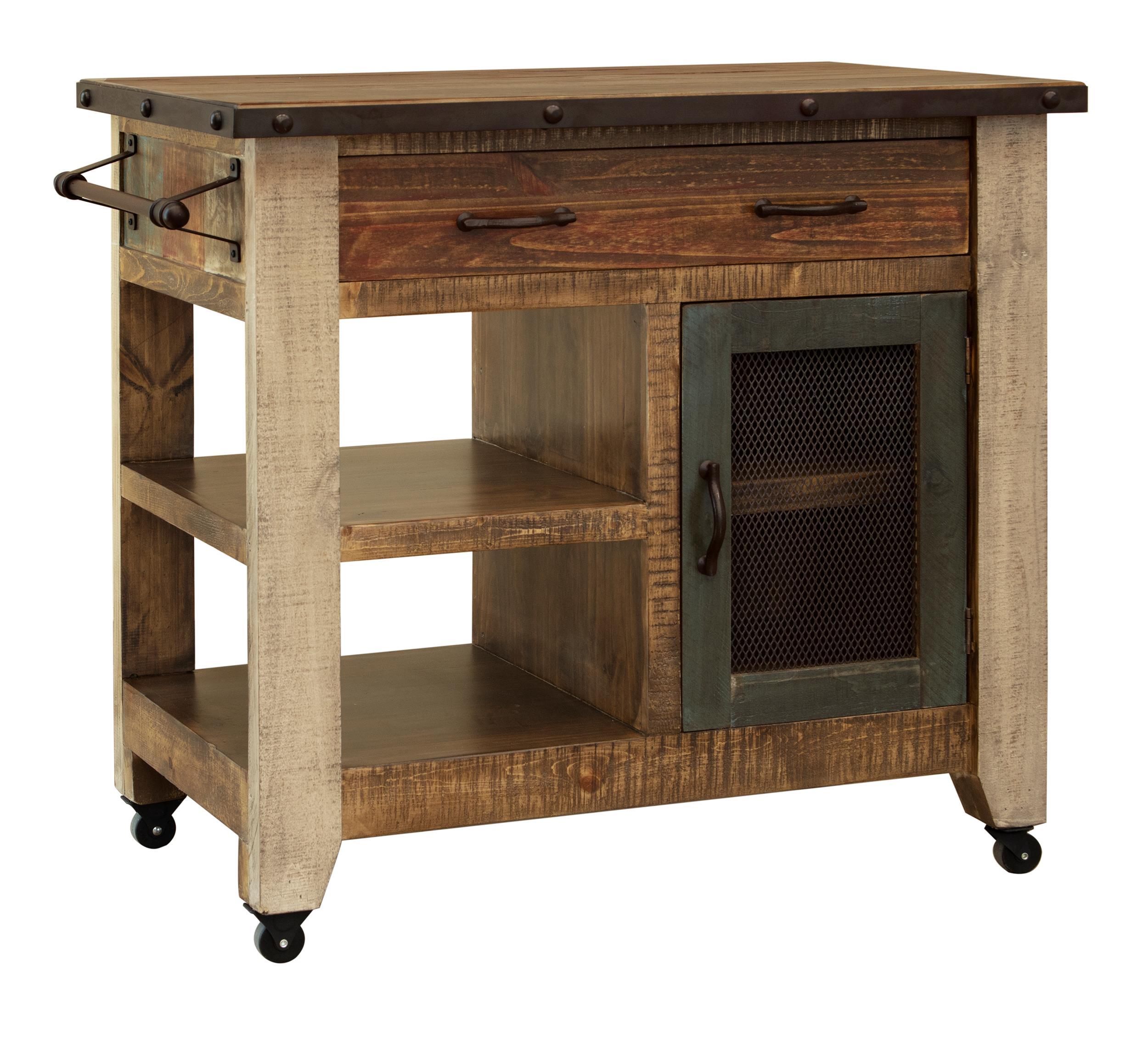 Antique - Kitchen Island With 1 Drawer - Multicolor - Premium Islands & Carts from International Furniture Direct - Just $1025! Shop now at brett interiors