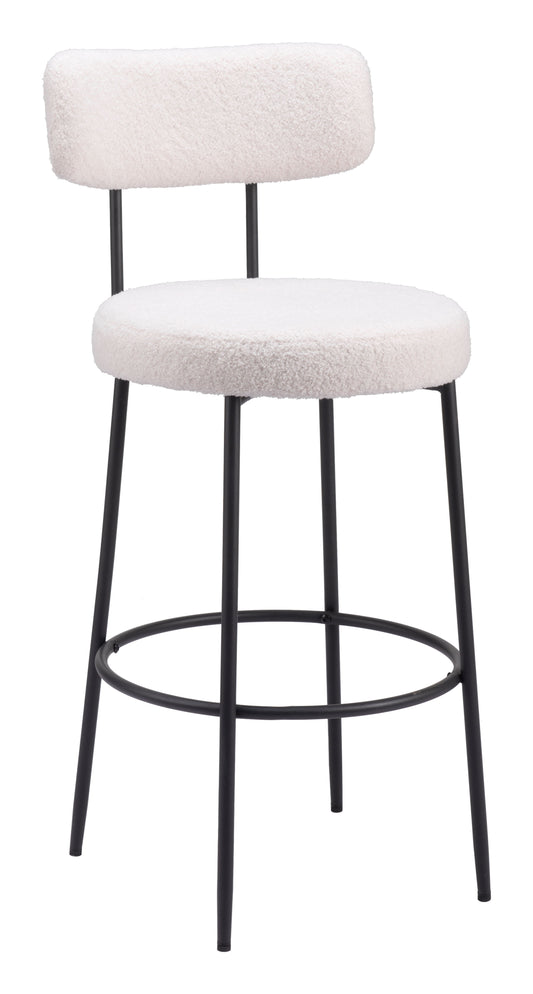 Blanca - Barstool (Set of 2) - Ivory - Premium Stool Sets from Zuo Modern - Just $800! Shop now at brett interiors