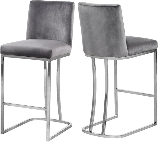 Heidi - Stool with Chrome Legs - Premium Adjustable Height from Meridian Furniture - Just $312.50! Shop now at brett interiors