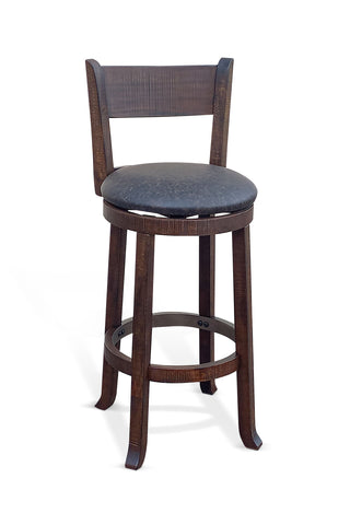 Homestead - 30"H Swivel Barstool, Cushion Seat & Back (Set of 2) - Dark Brown - Premium Chair Sets from Sunny Designs - Just $191! Shop now at brett interiors