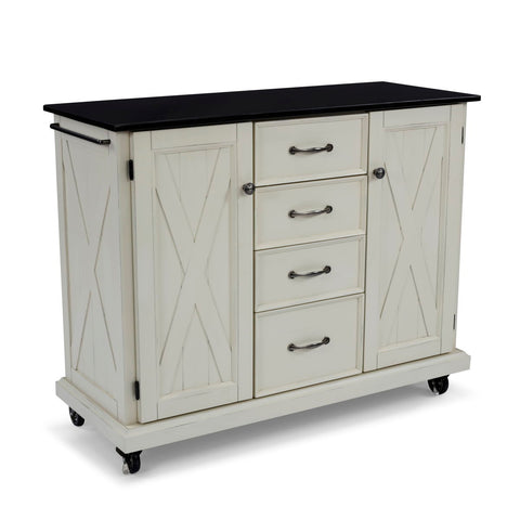 Bay Lodge - Kitchen Cart - Wood - White - 35.5" - Premium Bars & Bar Carts from Homestyles - Just $1574.98! Shop now at brett interiors