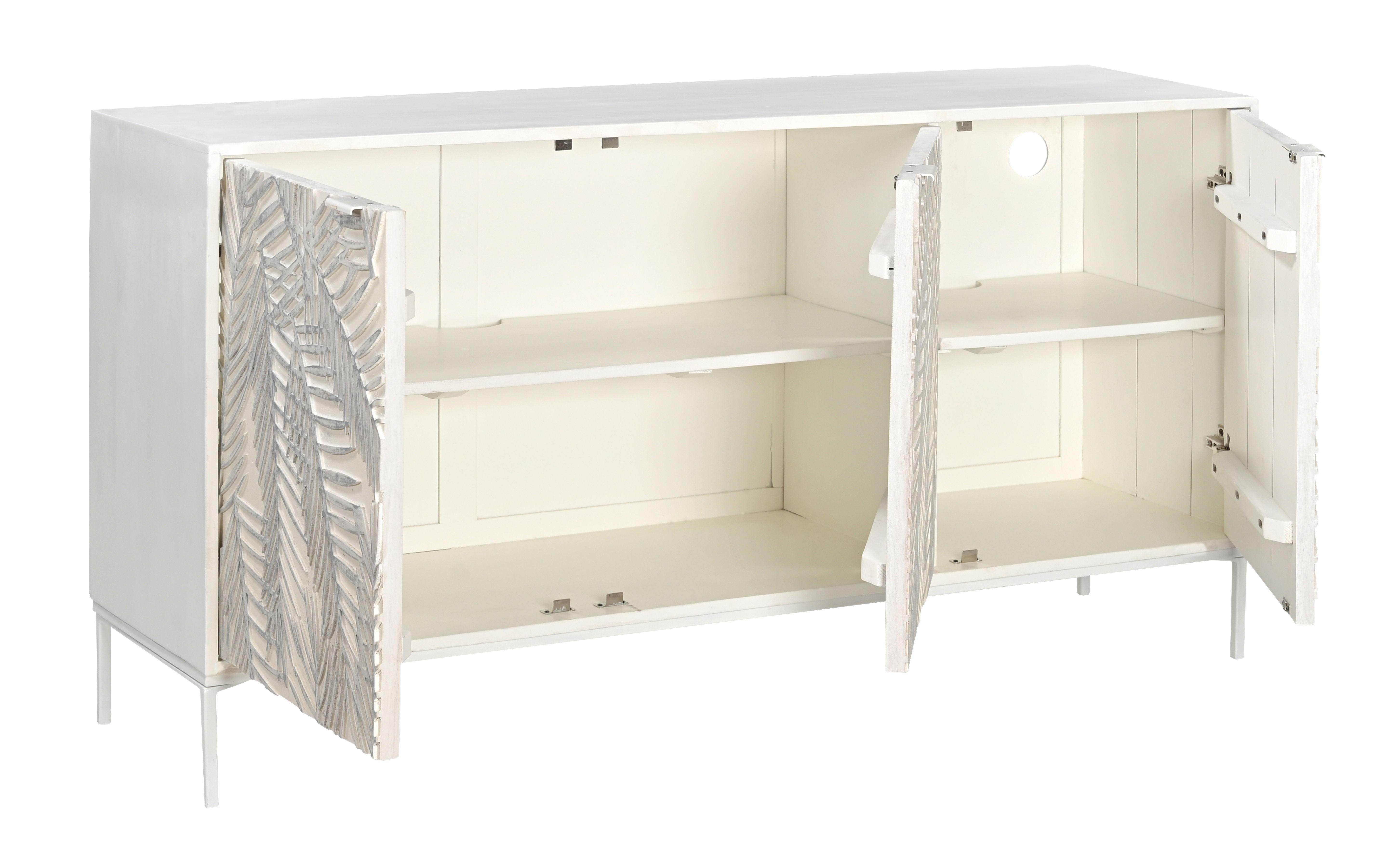 Cloudfield - Three Door Credenza - Weathered White - Premium Credenzas from Coast2Coast Home - Just $4125! Shop now at brett interiors