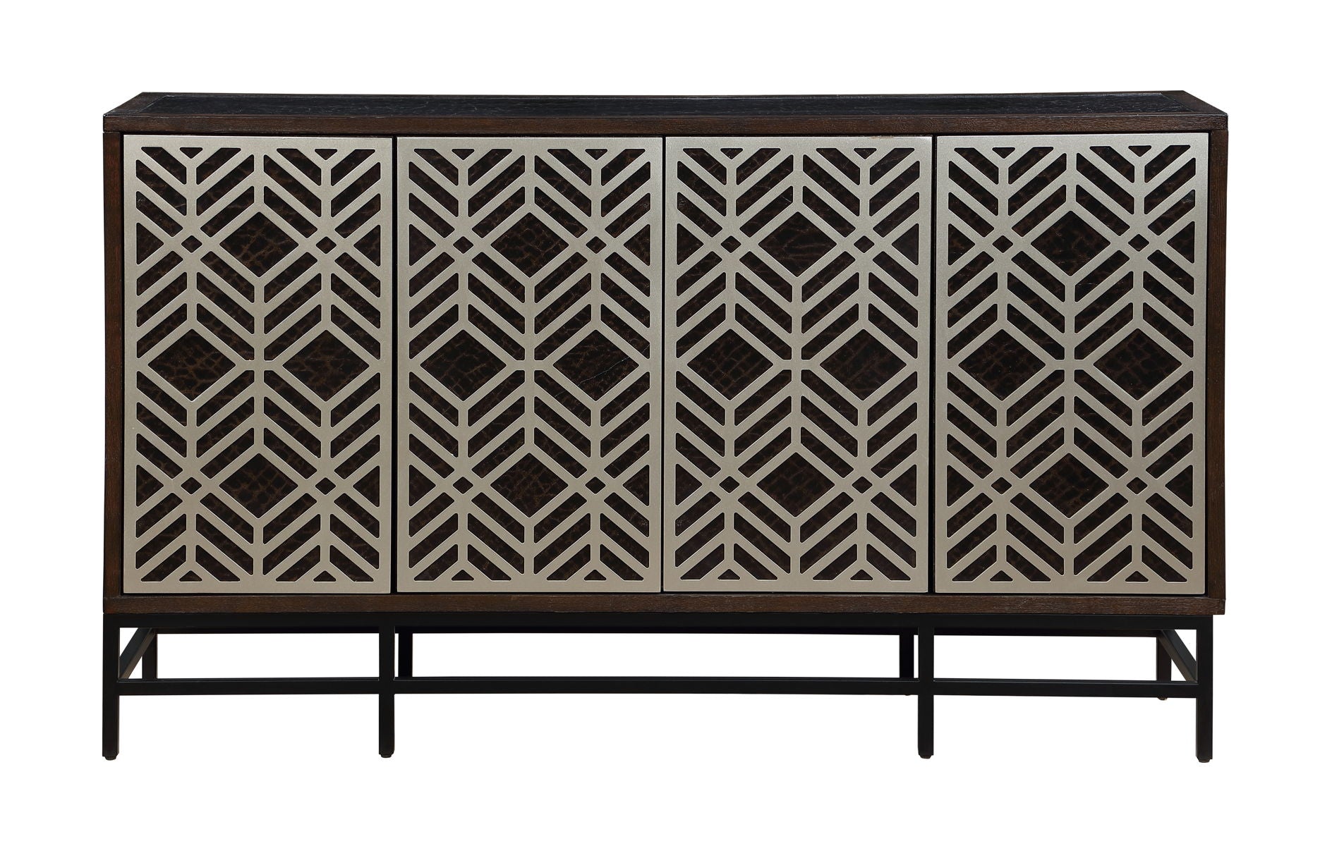 Savannah - Four Door Credenza - Miles Espresso Brown / Black - Premium Credenzas from Coast2Coast Home - Just $3877.50! Shop now at brett interiors